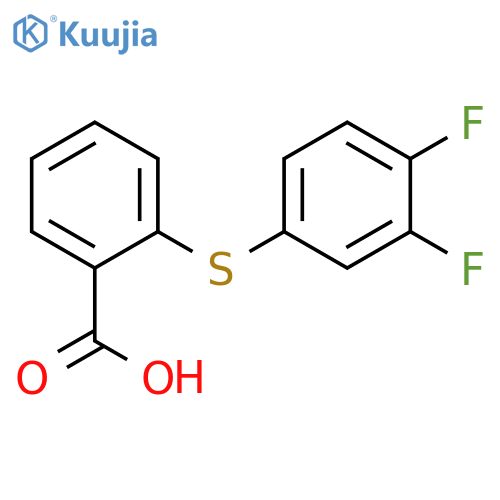 Benzoic acid, 2-[(3,4-difluorophenyl)thio]- structure