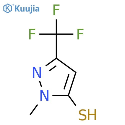 1-methyl-3-(trifluoromethyl)-1H-pyrazole-5-thiol structure