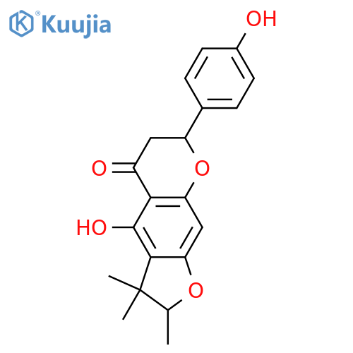 2,3,6,7-Tetrahydro-4-hydroxy-7-(4-hydroxyphenyl)-2,3,3-trimethyl-5H-furo[3,2-g][1]benzopyran-5-one structure