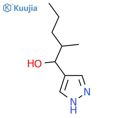 2-methyl-1-(1H-pyrazol-4-yl)pentan-1-ol structure