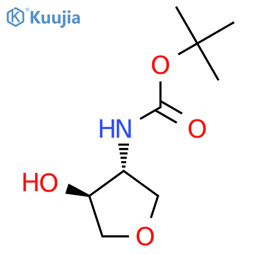 tert-butyl N-[(3R,4S)-4-hydroxytetrahydrofuran-3-yl]carbamate structure