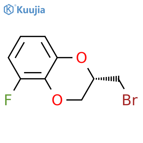 (S)-2-(broMoMethyl)-5-fluoro-2,3-dihydrobenzo[b][1,4]dioxine structure