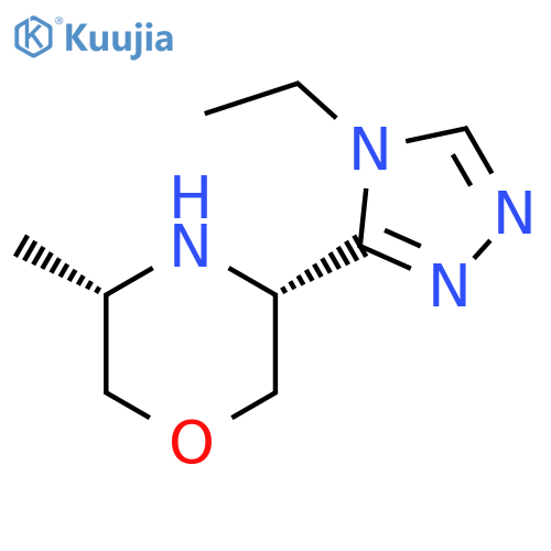 (3R,5S)-3-(4-ethyl-4H-1,2,4-triazol-3-yl)-5-methylmorpholine structure