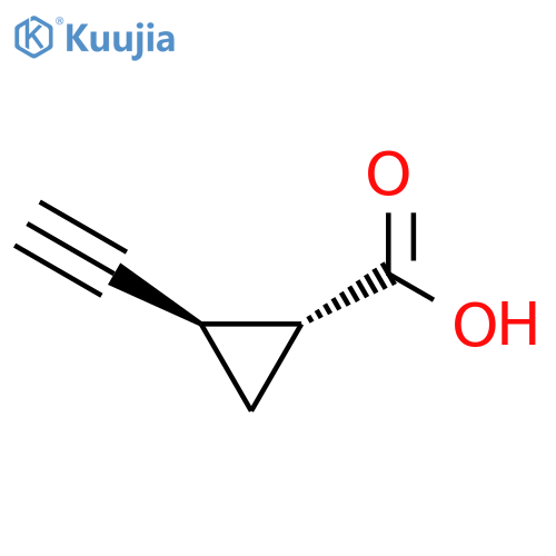(1R,2R)-2-ethynylcyclopropane-1-carboxylic acid structure