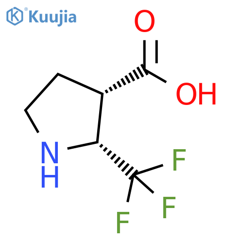 (2R,3S)-2-Trifluoromethyl-pyrrolidine-3-carboxylic acid structure