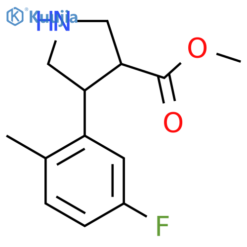 methyl 4-(5-fluoro-2-methylphenyl)pyrrolidine-3-carboxylate structure