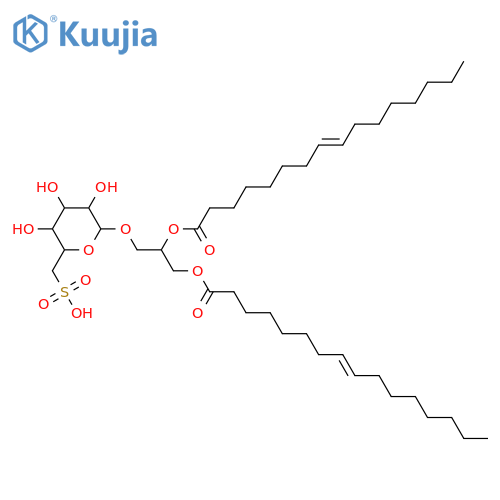 Glycerol 1,2-dialkanoates; Glycerol 1,2-di-(8E-hexadecenoate), 3-O-(6-Deoxy-6-sulfo-α-D-glucopyranoside) structure