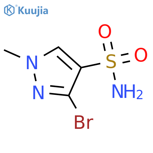 3-bromo-1-methyl-1H-pyrazole-4-sulfonamide structure