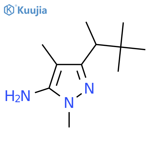 3-(3,3-Dimethylbutan-2-yl)-1,4-dimethyl-1H-pyrazol-5-amine structure