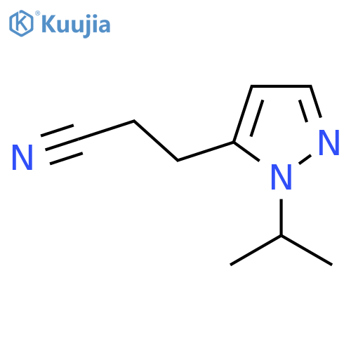 3-[1-(propan-2-yl)-1H-pyrazol-5-yl]propanenitrile structure