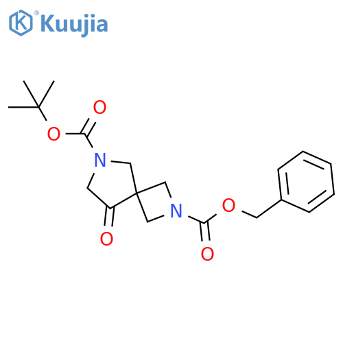 2-benzyl 6-tert-butyl 8-oxo-2,6-diazaspiro3.4octane-2,6-dicarboxylate structure