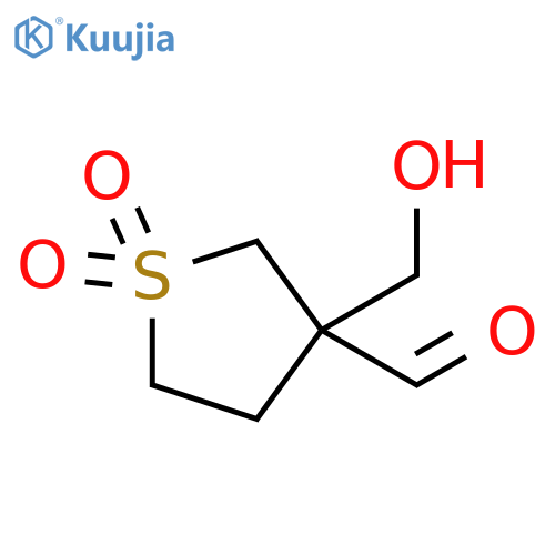 3-(hydroxymethyl)-1,1-dioxo-1lambda6-thiolane-3-carbaldehyde structure