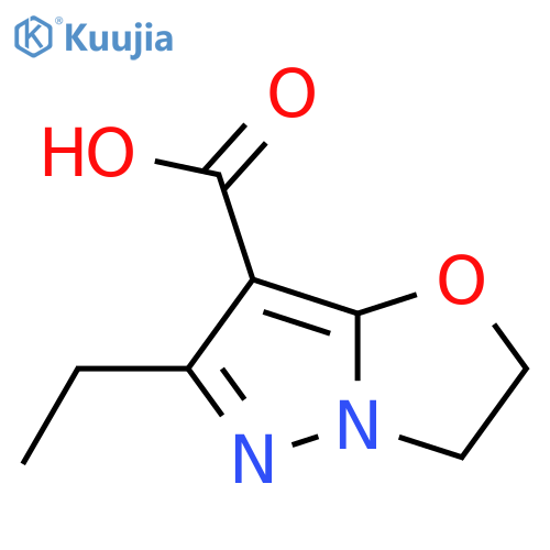 6-ethyl-2H,3H-pyrazolo[3,2-b][1,3]oxazole-7-carboxylic acid structure