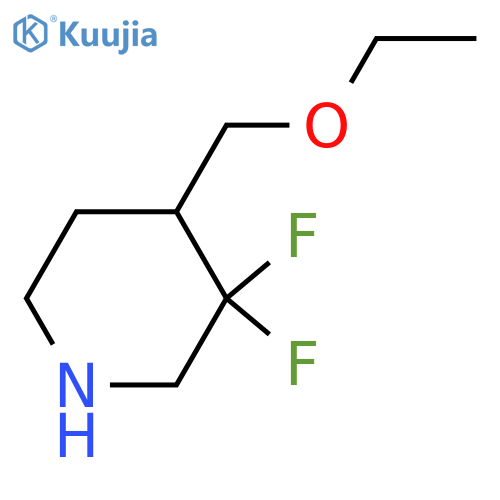 4-(ethoxymethyl)-3,3-difluoropiperidine structure