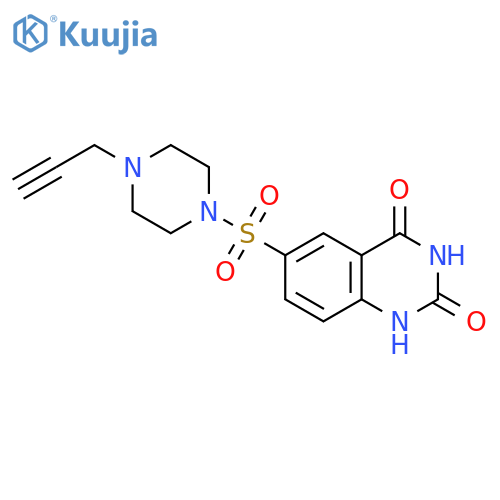 6-[[4-(2-Propyn-1-yl)-1-piperazinyl]sulfonyl]-2,4(1H,3H)-quinazolinedione structure