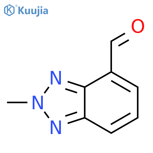 2-methyl-2H-1,2,3-benzotriazole-4-carbaldehyde structure