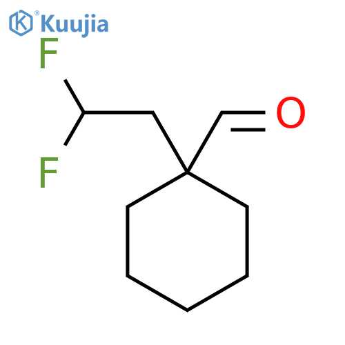 1-(2,2-Difluoroethyl)cyclohexane-1-carbaldehyde structure