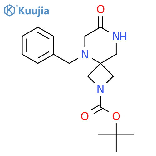 Tert-butyl 5-benzyl-7-oxo-2,5,8-triazaspiro[3.5]nonane-2-carboxylate structure
