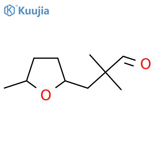 2,2-Dimethyl-3-(5-methyloxolan-2-yl)propanal structure