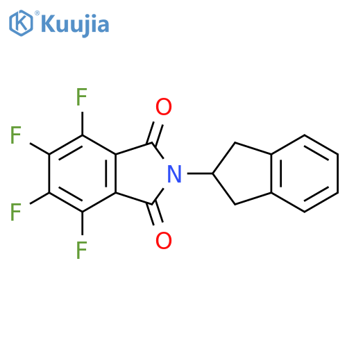 2-(2,3-dihydro-1H-inden-2-yl)-4,5,6,7-tetrafluoroisoindole-1,3-dione structure