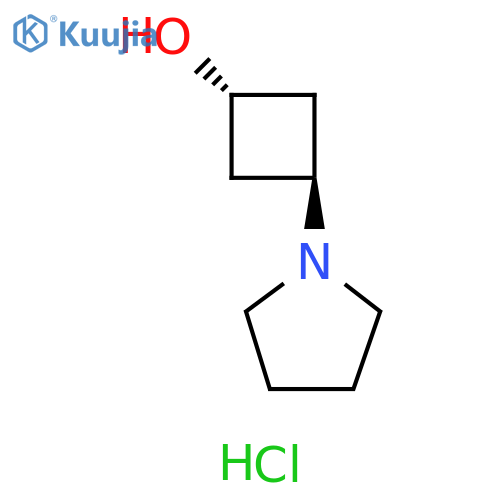 (1r,3r)-3-(pyrrolidin-1-yl)cyclobutan-1-ol hydrochloride, trans structure