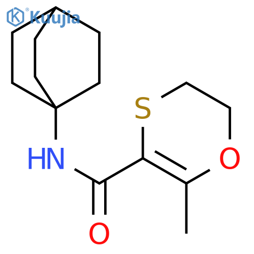 N-{bicyclo2.2.2octan-1-yl}-2-methyl-5,6-dihydro-1,4-oxathiine-3-carboxamide structure