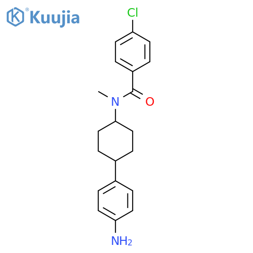 N-4-(4-aminophenyl)cyclohexyl-4-chloro-N-methylbenzamide structure