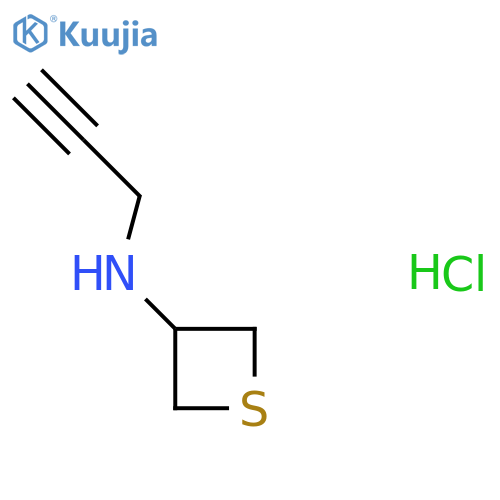 N-(prop-2-yn-1-yl)thietan-3-amine hydrochloride structure