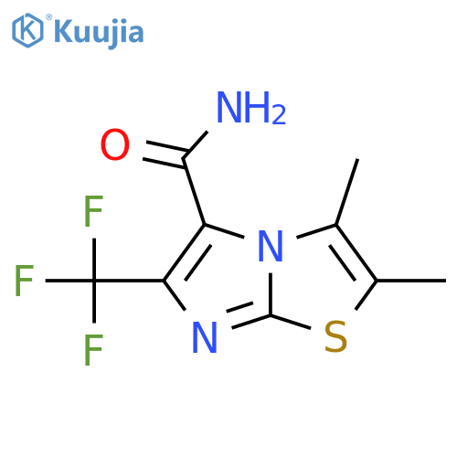 2,3-Dimethyl-6-(trifluoromethyl)imidazo[2,1-b]thiazole-5-carboxamide structure