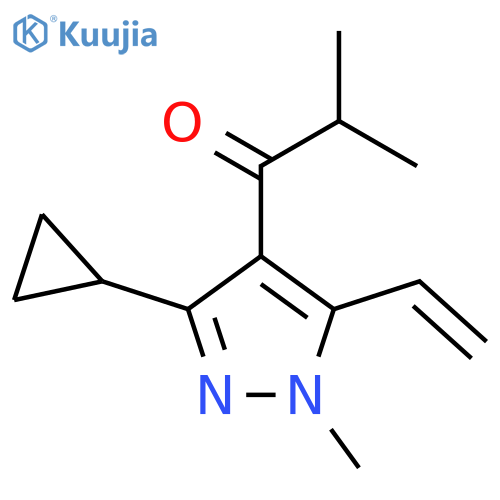 1-(3-Cyclopropyl-1-methyl-5-vinyl-1H-pyrazol-4-yl)-2-methylpropan-1-one structure