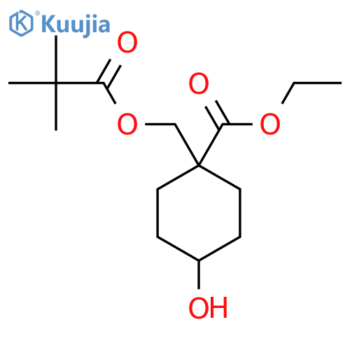 Ethyl 4-Hydroxy-1-[(pivaloyloxy)methyl]cyclohexanecarboxylate structure