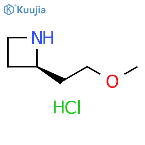 Azetidine, 2-(2-methoxyethyl)-, hydrochloride (1:1), (2R)- structure