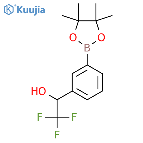 2,2,2-Trifluoro-1-(3-(4,4,5,5-tetramethyl-1,3,2-dioxaborolan-2-YL)phenyl)ethanol structure