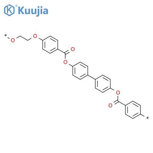 Poly(oxy-1,2-ethanediyloxy-1,4-phenylenecarbonyloxy[1,1'-biphenyl]-4,4'-diyloxycarbonyl-1,4-phenylene) structure