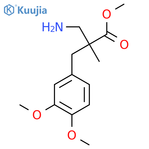 methyl 3-amino-2-(3,4-dimethoxyphenyl)methyl-2-methylpropanoate structure
