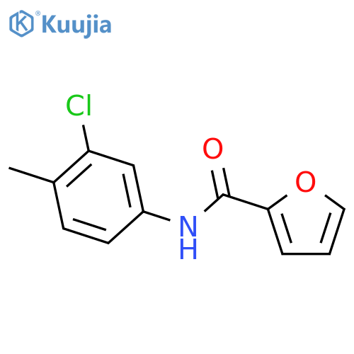 N-(3-chloro-4-methylphenyl)furan-2-carboxamide structure