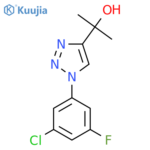 1H-1,2,3-Triazole-4-methanol, 1-(3-chloro-5-fluorophenyl)-α,α-dimethyl- structure