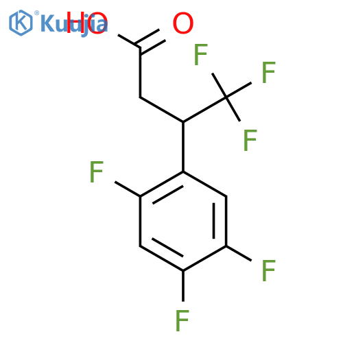 4,4,4-trifluoro-3-(2,4,5-trifluorophenyl)butanoic acid structure