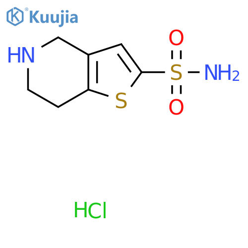 4H,5H,6H,7H-thieno3,2-cpyridine-2-sulfonamide hydrochloride structure