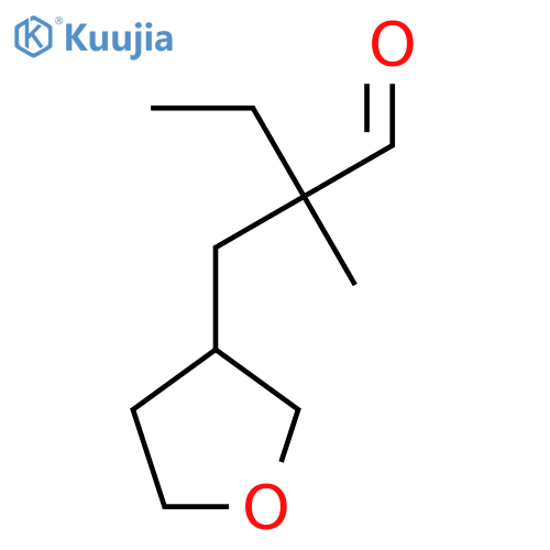 2-methyl-2-(oxolan-3-yl)methylbutanal structure