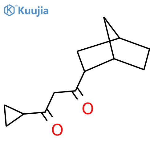 1-{bicyclo2.2.1heptan-2-yl}-3-cyclopropylpropane-1,3-dione structure