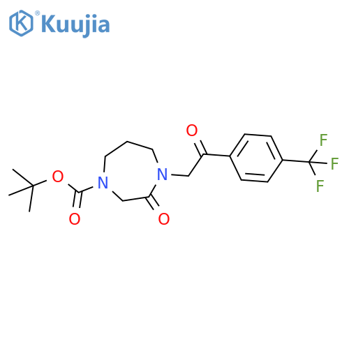 Tert-Butyl 3-oxo-4-(2-oxo-2-(4-(trifluoromethyl)phenyl)ethyl)-1,4-diazepane-1-carboxylate structure