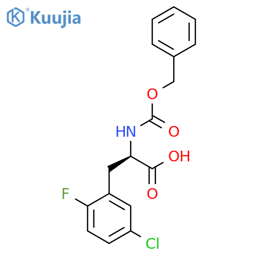 (2R)-2-{[(benzyloxy)carbonyl]amino}-3-(5-chloro-2-fluorophenyl)propanoic acid structure