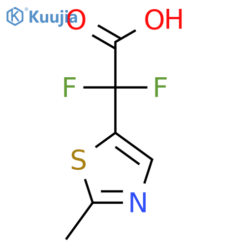 2,2-difluoro-2-(2-methyl-1,3-thiazol-5-yl)acetic acid structure