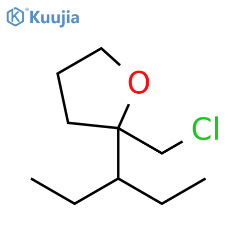 Furan, 2-(chloromethyl)-2-(1-ethylpropyl)tetrahydro- structure