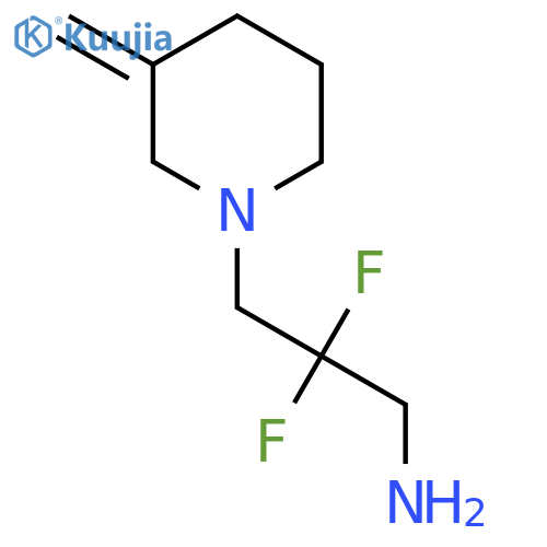 2,2-Difluoro-3-(3-methylidenepiperidin-1-yl)propan-1-amine structure