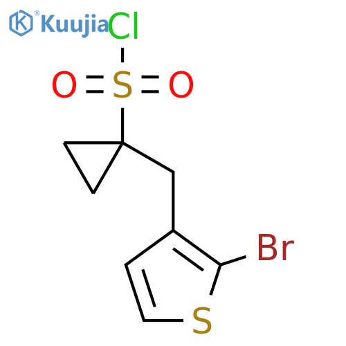 1-(2-bromothiophen-3-yl)methylcyclopropane-1-sulfonyl chloride structure