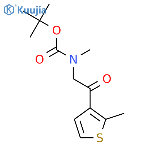 tert-butyl N-methyl-N-[2-(2-methylthiophen-3-yl)-2-oxoethyl]carbamate structure