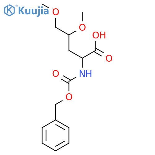 2-{(benzyloxy)carbonylamino}-4,5-dimethoxypentanoic acid structure