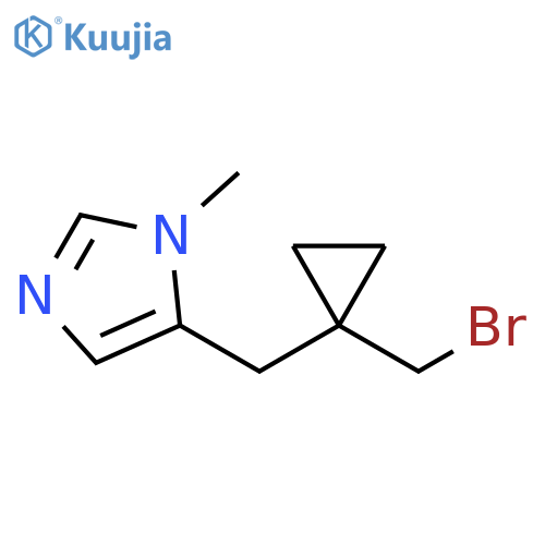 1H-Imidazole, 5-[[1-(bromomethyl)cyclopropyl]methyl]-1-methyl- structure